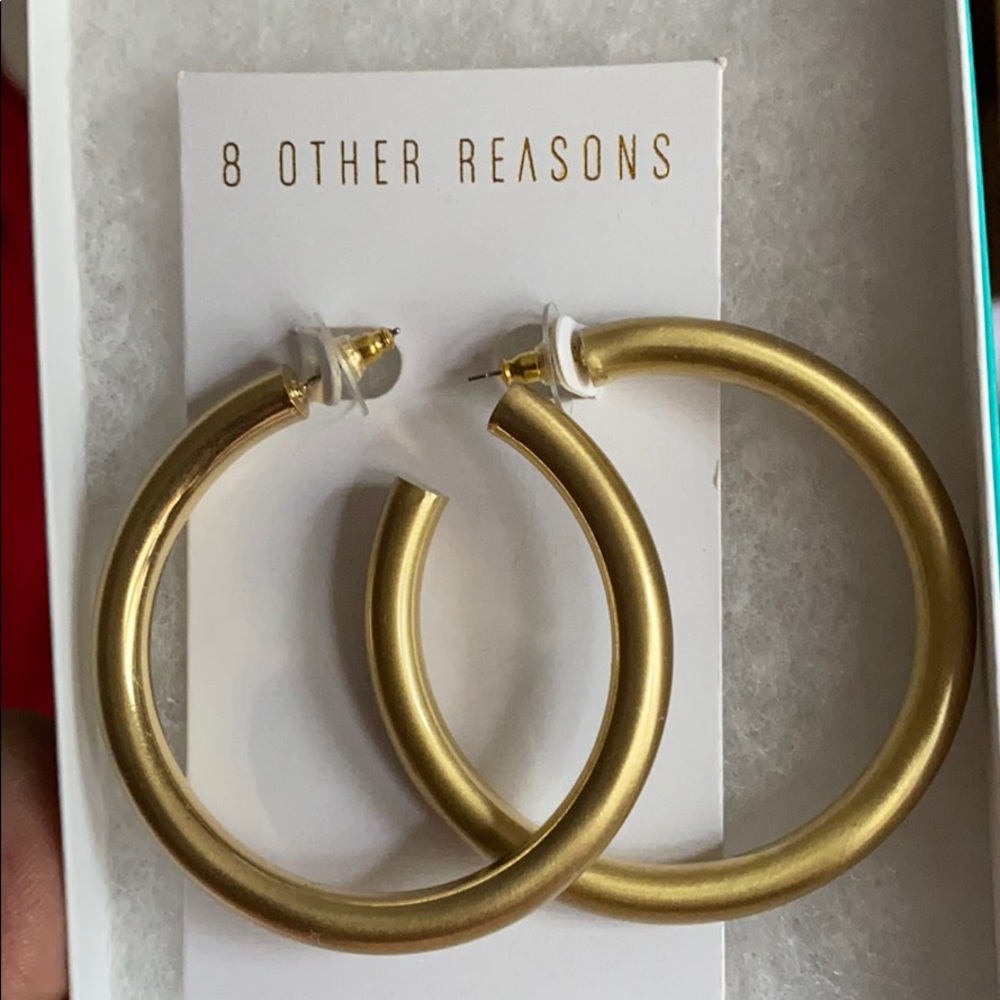 Gold toned hoop earrings